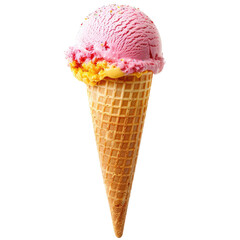 and keyword list based on the image you provided.. Ice Cream Cone with Pink Scoop and Sprinkles.