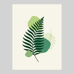 Nature Poster, Minimalist Fern wall art , Earthy, nostalgic, organic.