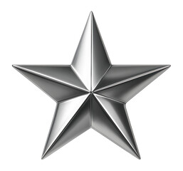Obraz premium Silver 3D star.