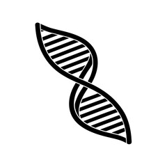 DNA double helix structure vector illustration on a white background, symbolizing science, biology, and genetics