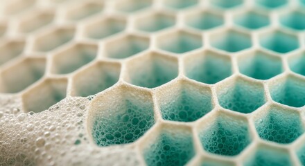 Hexagonal foam structure with water