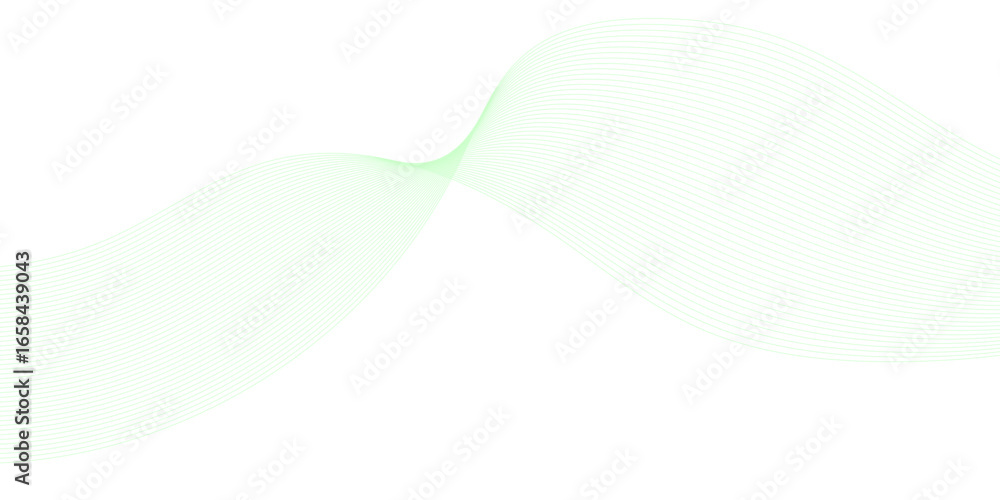Poster abstract smooth white wave digital geometric technology, data science frequency gradient lines on tr