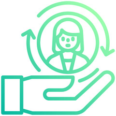 retention icon for career, business, website, application, printing, document, poster design, etc