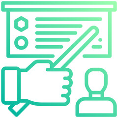 training icon for career, business, website, application, printing, document, poster design, etc