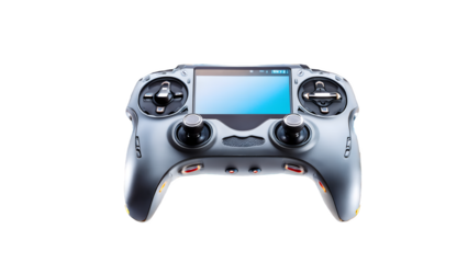 Futuristic game controller on transparent background