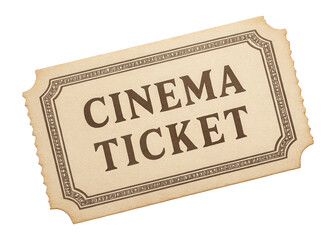 Vintage cinema ticket with "Admit One" text.