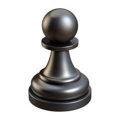 3d realistic chess pawn isolated on transparent background