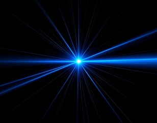 Fototapeta premium Radiant Light Burst Emanating Brightly in Dark, Evoking Energy and Modernity