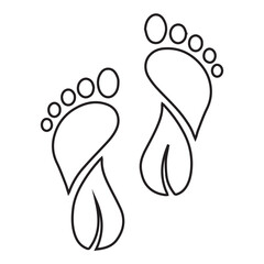 Leaf-shaped foot icon