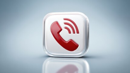 Incoming Call Icon: Red Phone Button