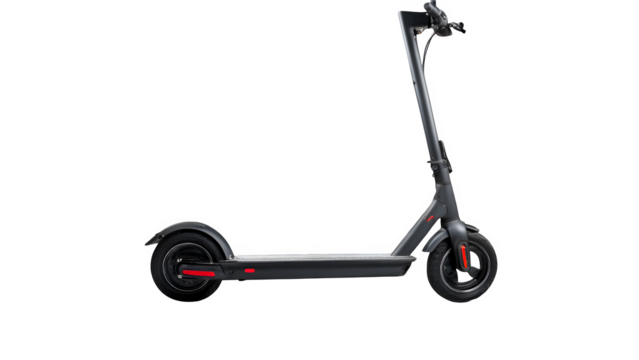 Scooter for urban commute on transparent background