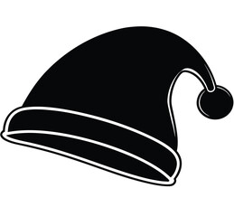 Vector illustration of a pair of black hats as a uniform design template for army or military equipment