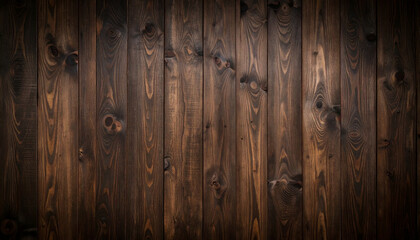 茶色の木の板　背景素材　ダークブラウン