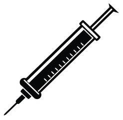 Fototapeta premium Syringe with needle isolated on white background vector illustration