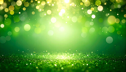 背景素材　キラキラ　ぼけ　グリーン系
