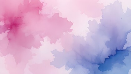 Fantasy Watercolor Background in Soft Pink, Purple, and Blue Shades
