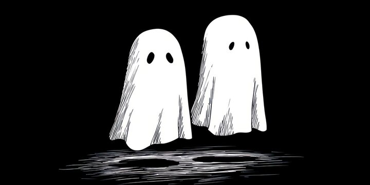 &Iacute;cone de fantasma 3d flutuando com rosto assustador em fundo transparente, sem fundo. afloat, bottomless, transparent, ghostly, icon, face