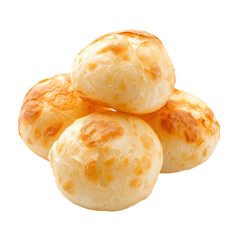 Stacked cheese bread rolls, traditional Brazilian pao de queijo