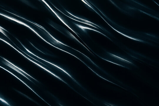 Captivating abstract dark blue waves with elegant silver highlights create a sophisticated, modern backdrop perfect for luxury branding and dynamic design projects.