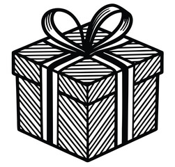 A 3D illustration of a red gift box with a ribbon and bow, perfect for a Christmas or Valentine's Day surprise