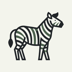 zebra cartoon vector illustration