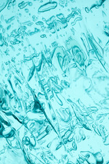 Liquid gel cosmetic smudge blue. Beauty product sample swatch