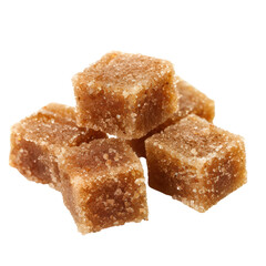 Pile of Brown Sugar Cubes, Sweet and Natural Ingredient for Cooking