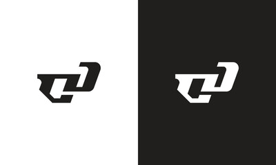 Obraz premium CD logo, monogram unique logo, black and white logo, premium elegant logo, letter Vector minimalist abstract