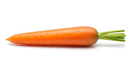 Fresh, vibrant carrot isolated on white, ideal for healthy eating and food concepts