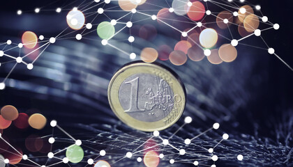 European monetary union, coins and banknotes. European Stability Mechanism