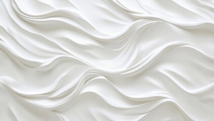 Fototapeta premium White background with abstract wavy lines, a 3D rendering illustration of a white background with an intricate pattern of undulating curves.