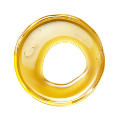 Golden viscous liquid ring, honey, oil