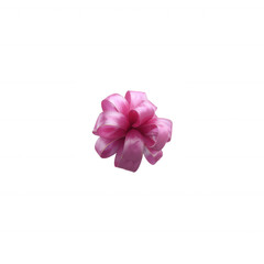 A beautiful pink ribbon bow, perfect for embellishing gifts and decorations, showcasing elegance and charm against a white isolated background.