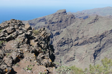Felsmassiv bei der Mascaschlucht auf Teneriffa