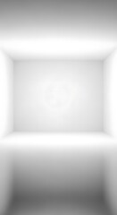 Fototapeta premium Photo empty white room interior with soft light and shadow