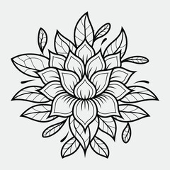 Mandala Lotus Flower Vector Illustration