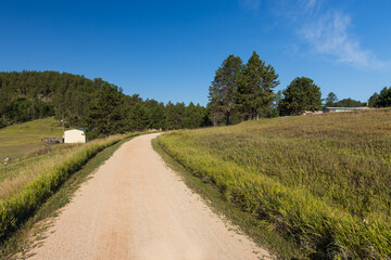 Obraz premium The Mickelson Trail near Pringle, South Dakota