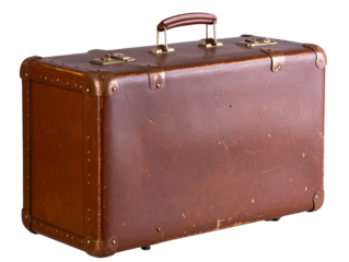  Angled Travel Suitcase with Wheels, Transparent PNG