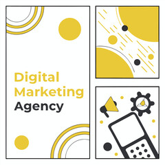 Obraz premium Digital marketing agency and corporate social media post template