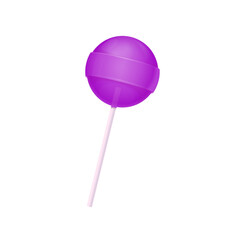 Isolated purple lollypop. Vector illustration. 