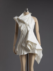 Avant-Garde Mannequin Wearing Futuristic Artistic Outfit