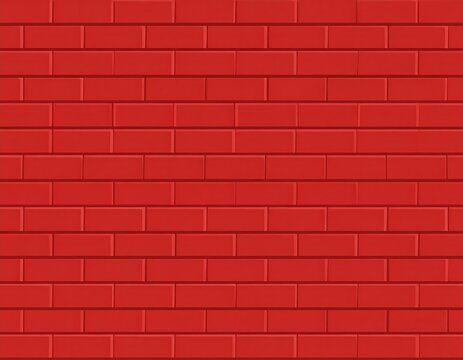 Vibrant crimson brick wall pattern offering a sense of solidity and architectural aesthetic for