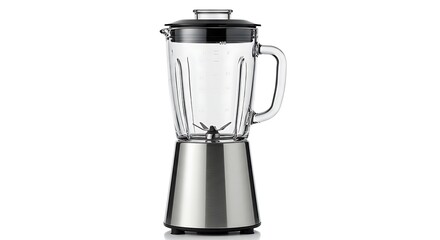 Stainless Steel Blender on White Background