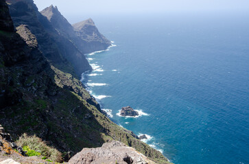 massive cliffs with the North Atlantic on Gran Canaria