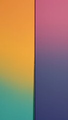 A close up of two different colored panels of a wall.