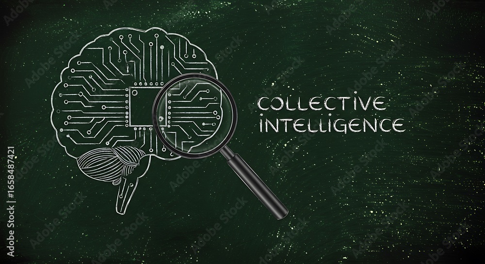 Aufkleber exploring the power of collective intelligence through advanced brain network analysis