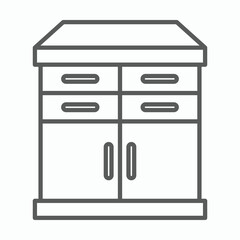 cabinet icon, closet vector, locker illustration