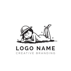 woman cartoon logo