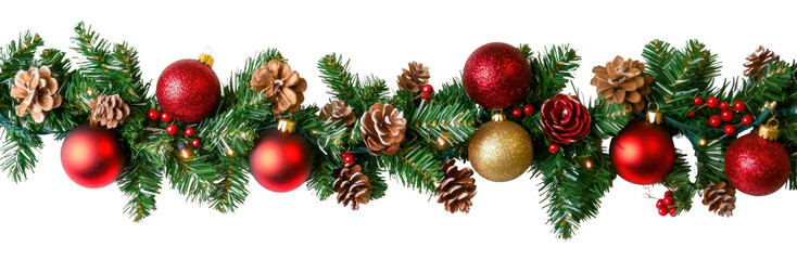 Naklejka premium PNG Christmas garland accessories traditional.