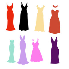 Flat Style Colorful Party Dress